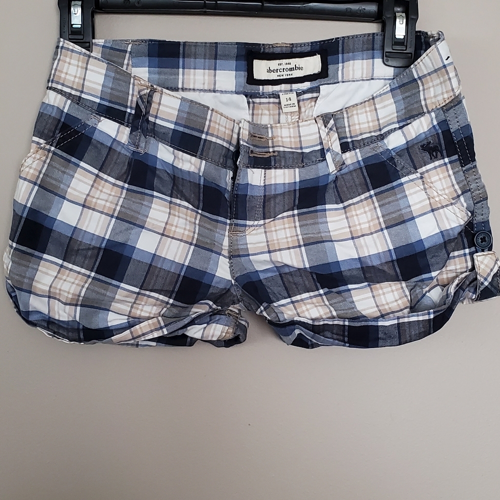 Abercrombie Girls Plaid Shorts 14